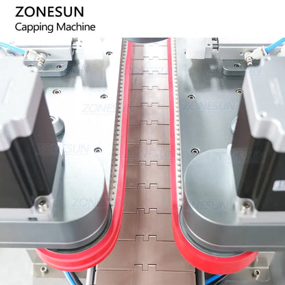 ZONESUN ZS-XG05 Automatic Servo Motor Round Jam Capping Machine with Cap Elevator