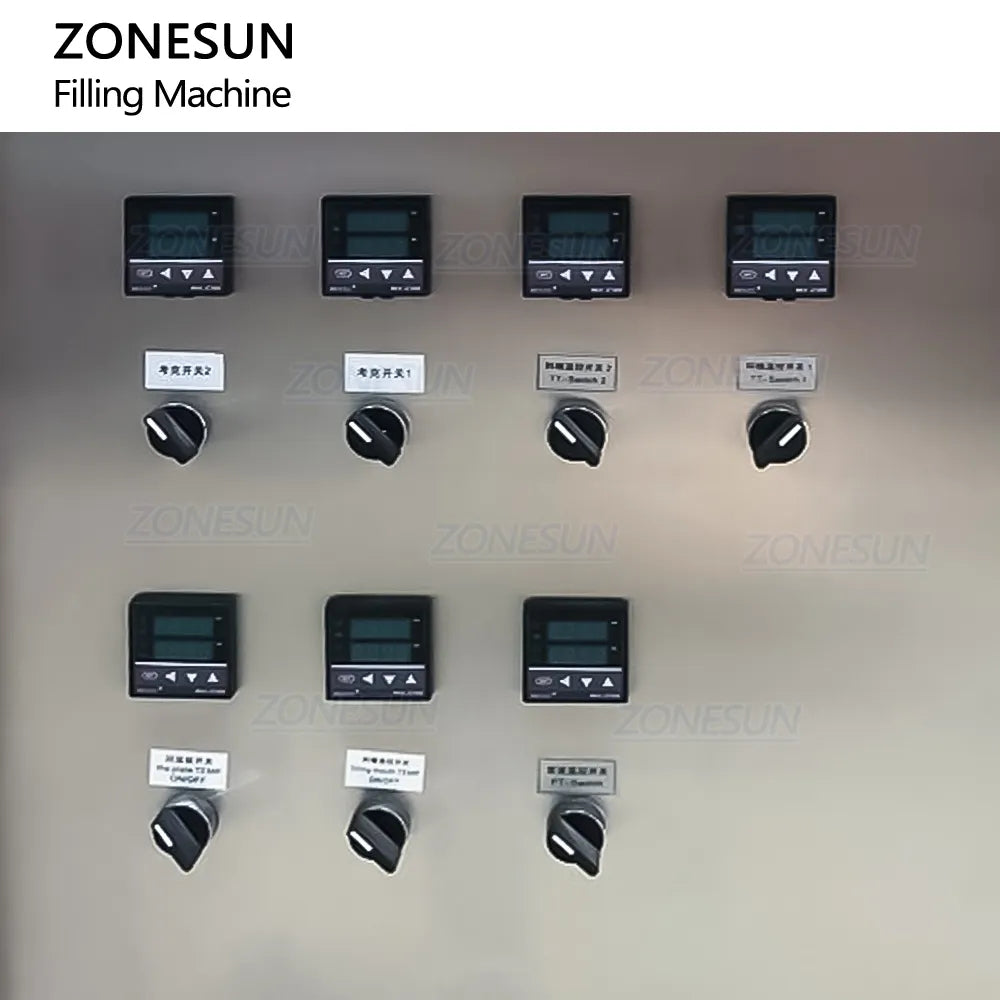 ZONESUN ZS-GTL12 Automatic Piston Pump Liquid Paste Heating Mixing Filling Machine