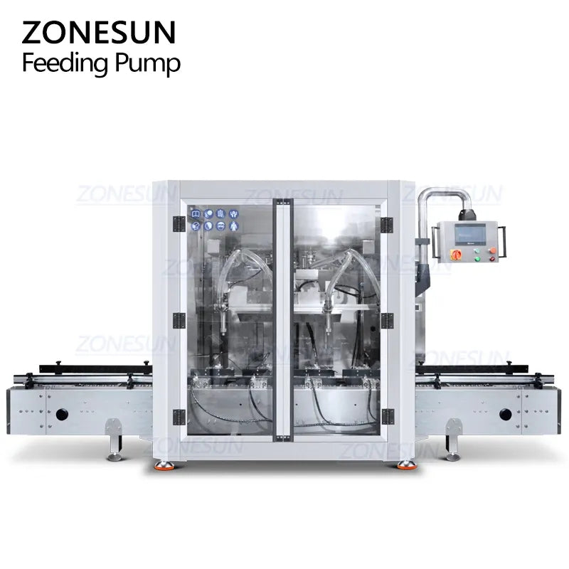 ZONESUN ZS-GYW4 Automatic 4 Nozzles Liquid Paste Weighing Filling Machine