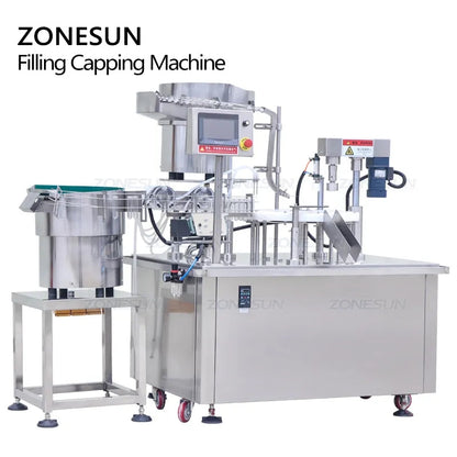 ZONESUN ZS-AFC10 Automatic Double Nozzles Peristaltic Pump Liquid Tube Filling Capping Machine