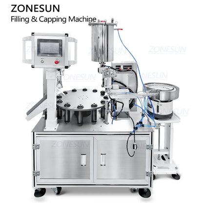 ZONESUN ZS-AFC23 Bomba de pistón automática Máquina llenadora y tapadora de pasta líquida