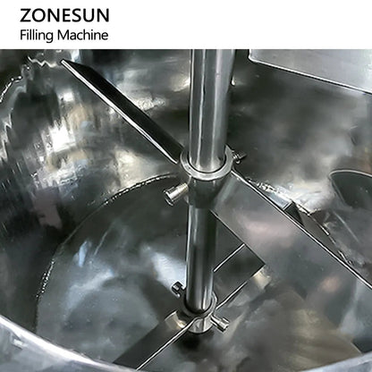 ZONESUN ZS-GTL12 Automatic Piston Pump Liquid Paste Heating Mixing Filling Machine