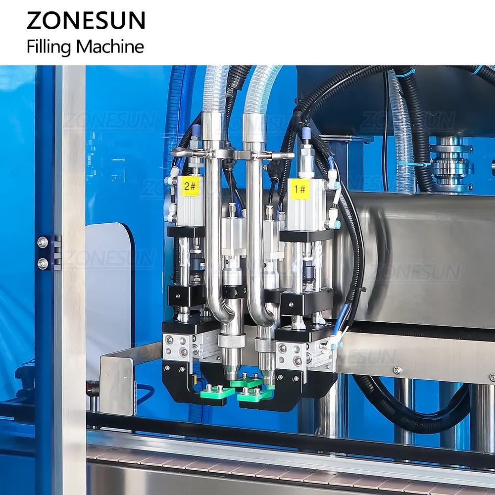 ZONESUN ZS-VTGF2 Automatic Servo Double Nozzles Gear Pump Viscous Liquid Tracking Filling Machine