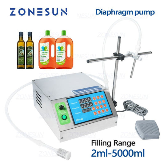 ZONESUN ZS-YTDP1 Máquina de llenado de líquidos con bomba de diafragma semiautomática pequeña