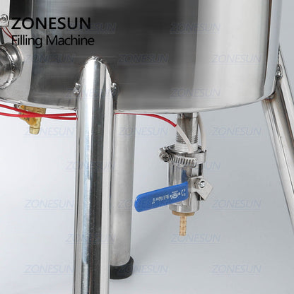 ZONESUN ZS-GTL 15L 30L Heating Paste Filling Machine Mixing Heater Lip gloss machine