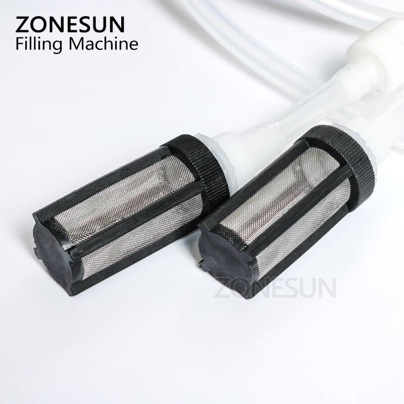 ZONESUN 2 Nozzles Peristaltic Pump Liquid Filling Machine Juice Packing Machine using in cosmetic products