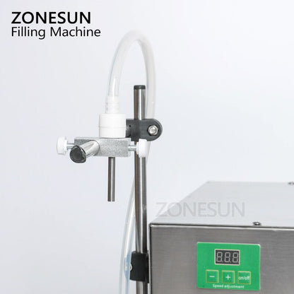 ZONESUN 2 Nozzles Peristaltic Pump Liquid Filling Machine Juice Packing Machine using in cosmetic products