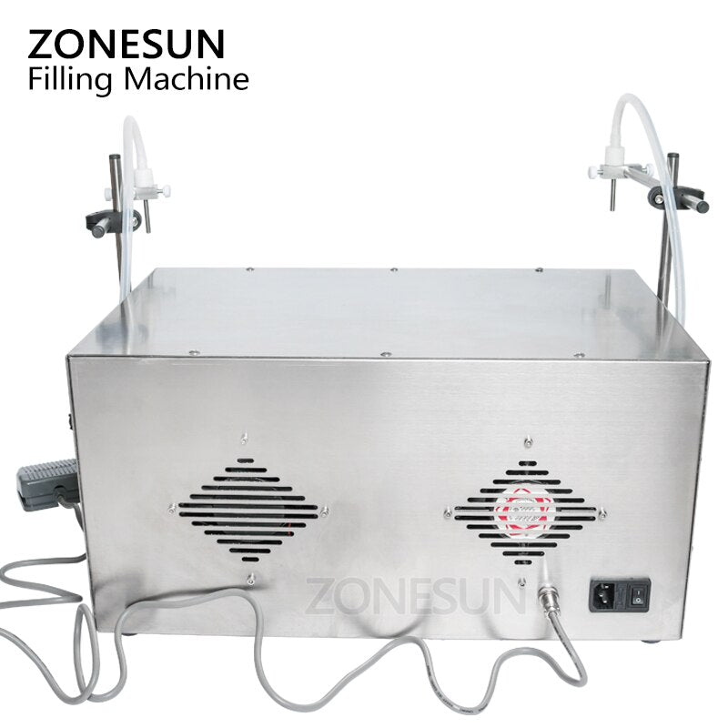 ZONESUN 2 Nozzles Peristaltic Pump Liquid Filling Machine Juice Packing Machine using in cosmetic products