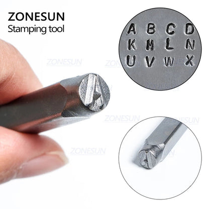 ZONESUN 27PCS Alphabet Set 'A-Z' With '&' Steel Stamping Tool