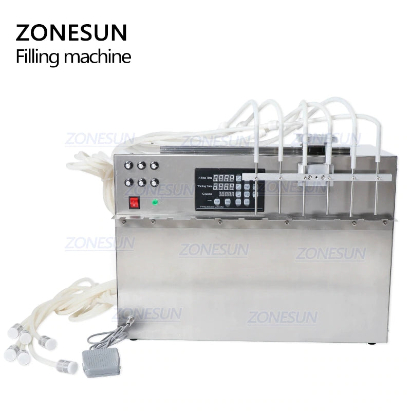 ZONESUN ZS-DPSP6 6 Nozzles Stand-up Bag Spout Pouch Liquid Filling Machine