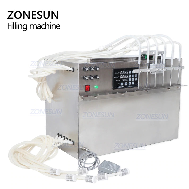 ZONESUN ZS-DPSP6 6 Nozzles Stand-up Bag Spout Pouch Liquid Filling Machine