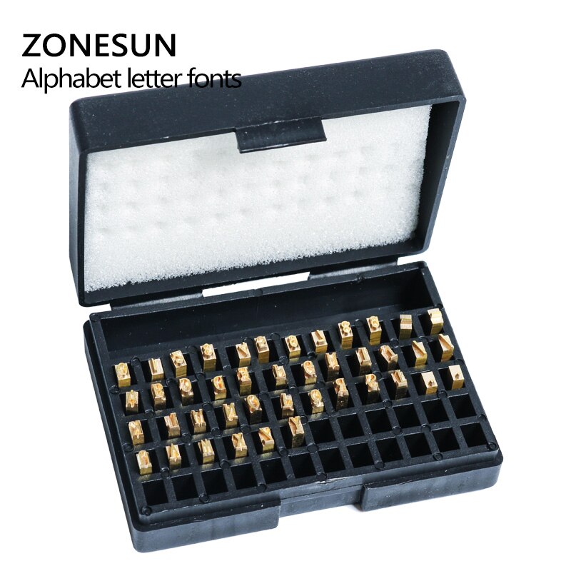 ZONESUN A-Z 0-9 Character Letter Number Hot Letter For Code Ribbon Date Printing Machine