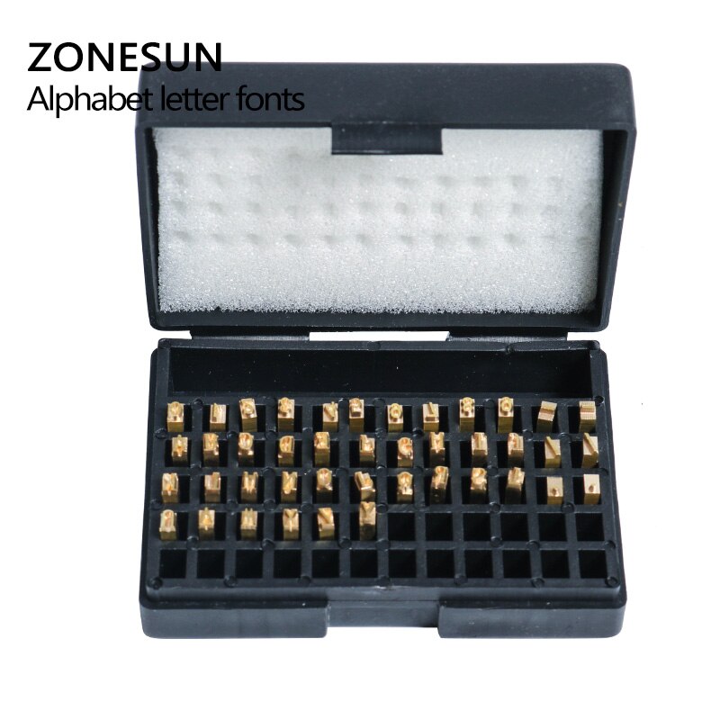 ZONESUN A-Z 0-9 Character Letter Number Hot Letter For Code Ribbon Date Printing Machine