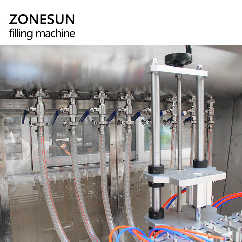 ZONESUN Automatic Pneumatic 4 Nozzles Liquid Filling Machine