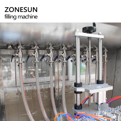 ZONESUN Automatic Pneumatic 4 Nozzles Liquid Filling Machine