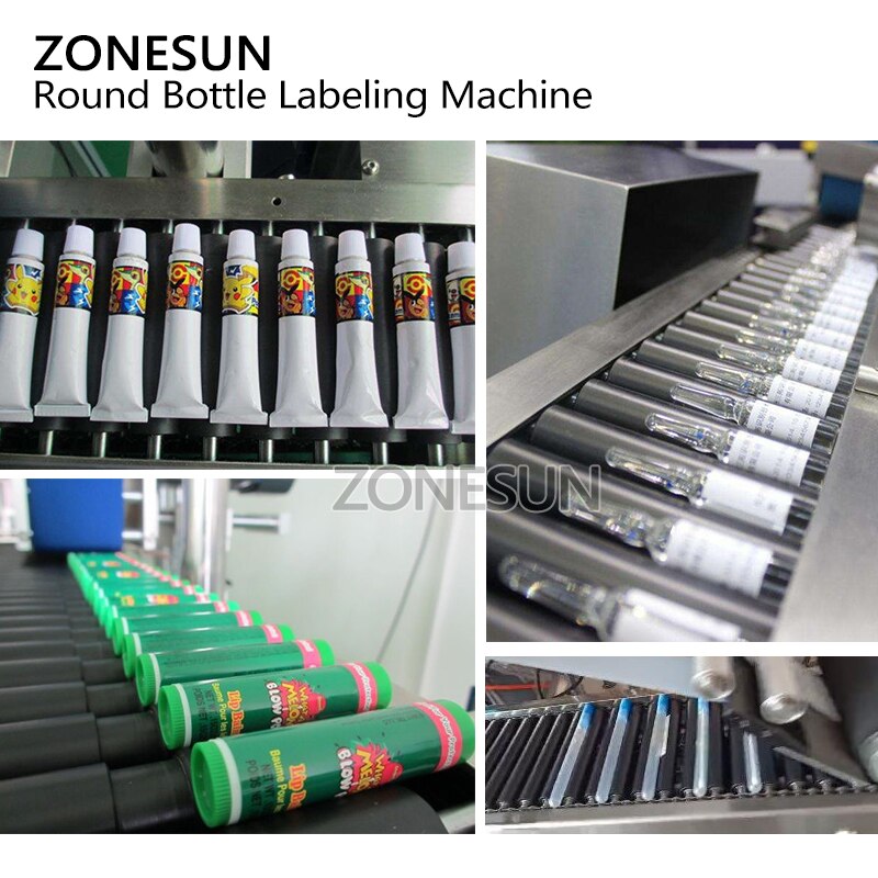 ZONESUN Automatic Horizontal Round Bottle Labeling Machine