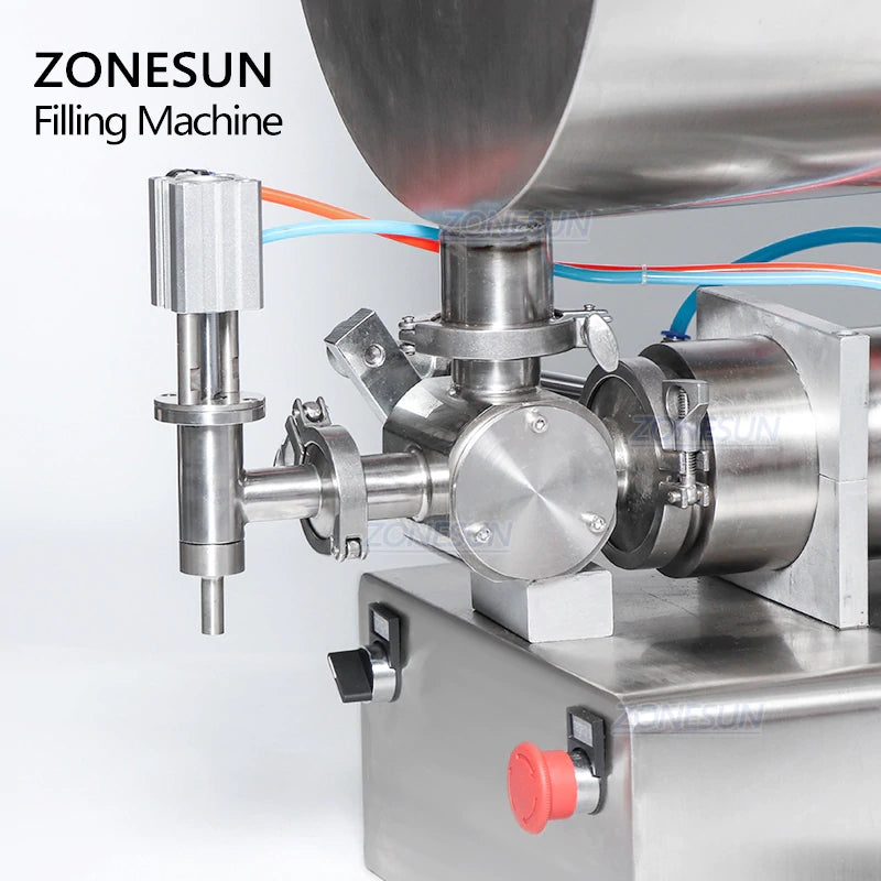 ZONESUN Pneumatic Paste Filling Machine With Mixer