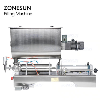 ZONESUN Pneumatic Paste Filling Machine With Mixer