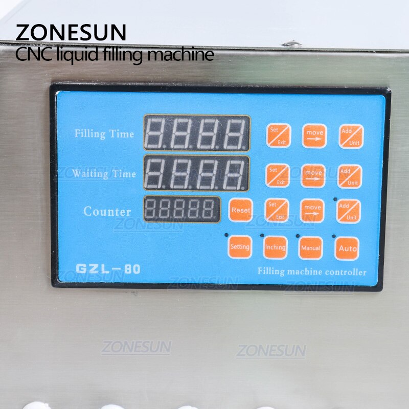 ZONESUN Electric 10 Nozzles Diaphragm Pump Liquid Filling Machine juice fruits drinking products high efficient machine