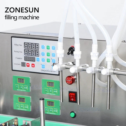 ZONESUN ZS-DTDP4 Automatic Desktop 4 Nozzles Diaphragm Pump Liquid Filling Machine