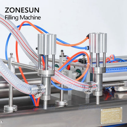 ZONESUN 2 boquillas máquina de llenado de aceite de oliva líquido completamente neumática