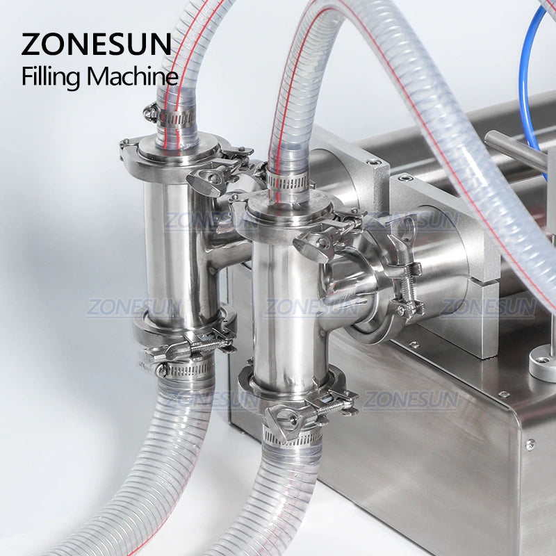 ZONESUN 2 Nozzles Full Pneumatic Liquid Olive Oil Filling Machine