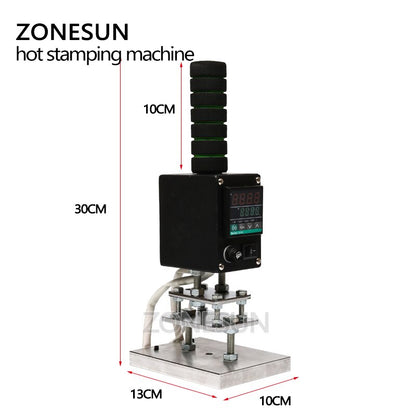 ZONESUN 5x7cm 8x10cm 10x13cm 500W Strumento per stampa a caldo portatile