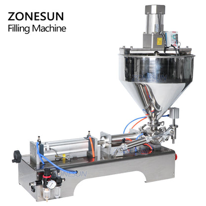 ZONESUN Pneumatic Paste Filling Machine With Mixer