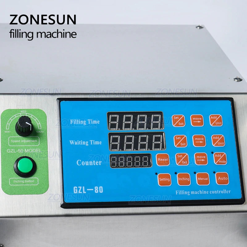 ZONESUN Single Nozzle Peristaltic Pump Liquid Filling Machine