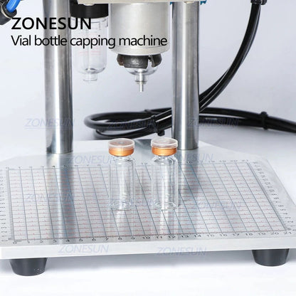 ZONESUN 13/15/20mm Pneumatic Penicillin Bottle Aluminum Plastic Capping Machine