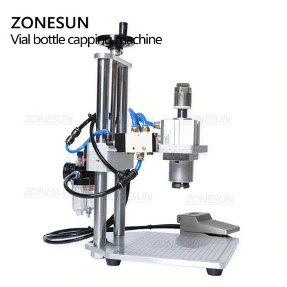 ZONESUN 13/15/20mm Pneumatic Penicillin Bottle Aluminum Plastic Capping Machine