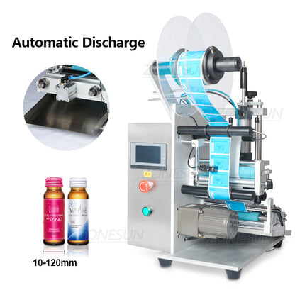 ZONESUN ZS-TB100 Semi Automatic Round Bottle Single Double Sides Labeling Machine