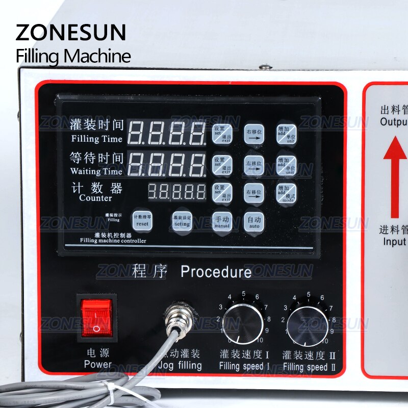 ZONESUN ZS-GFK17B High Flow Rate 2 Nozzles Diaphragm Pump Liquid Filling Machine