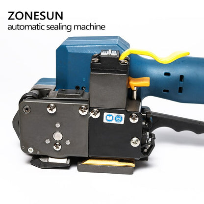 ZONESUN P323 Reggiatrice elettrica portatile in PET alimentata a batteria da 12-19 mm