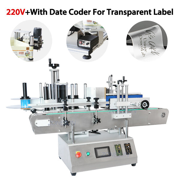 ZONESUN ZS-TB150A High Speed Single Side Round Bottle Labeling Machine For Normal Transparent Label