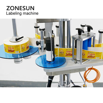 ZONESUN ZS-TB852 Round Surface Square Side Labeling Machine