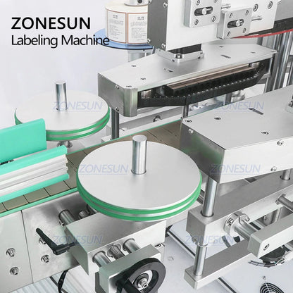 ZONESUN ZS-TB963 Double Side Round Square Bottle Labeling Machine For Normal Transparent Label