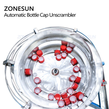 ZONESUN Automatic Bottle Cap Unscrambler For Production Line