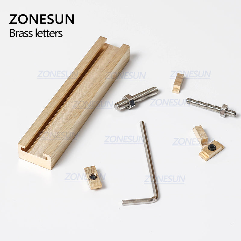 ZONESUN 184PCS Alphabet Letter Set Brass Stamp For Custom Initials