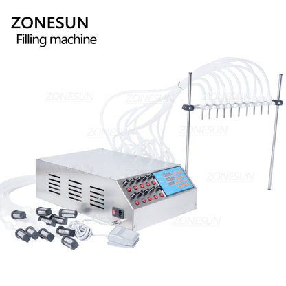 ZONESUN ZS-YTPP10 Electric 10 Nozzles Peristaltic Pump Liquid Filling Machine