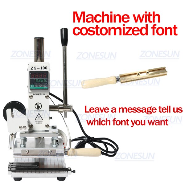 ZONESUN ZS-100 10x13cm Hot Foil Stamping Machine